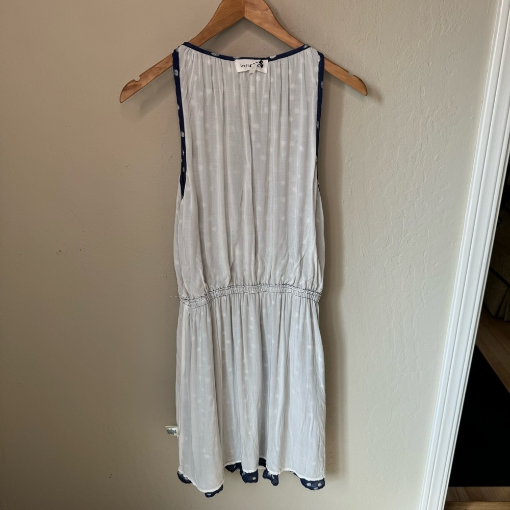 NWT BELLA DAHL Polka Dot Print Shirred Halter Dress In Navy Size Small - Picture 15 of 16